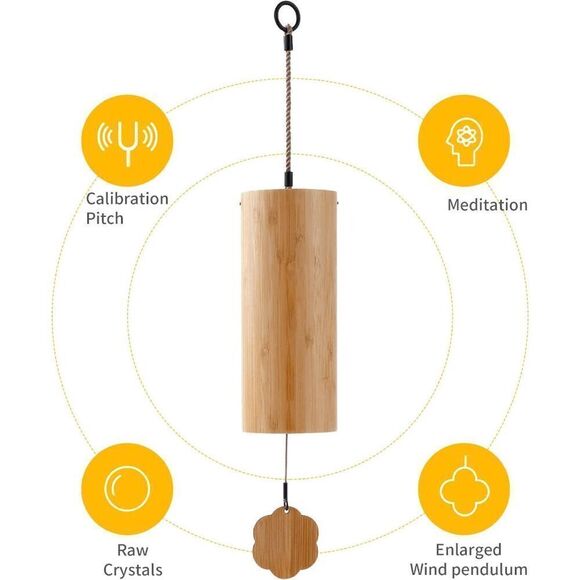 Bamboo Wind Chimes for Sound Therapy Tool Am Chord Summer - Picture 4 of 9